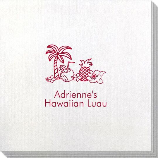 Tropical Hawaiian Luau Bamboo Luxe Napkins