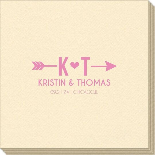 Cupid's Arrow Linen Like Napkins