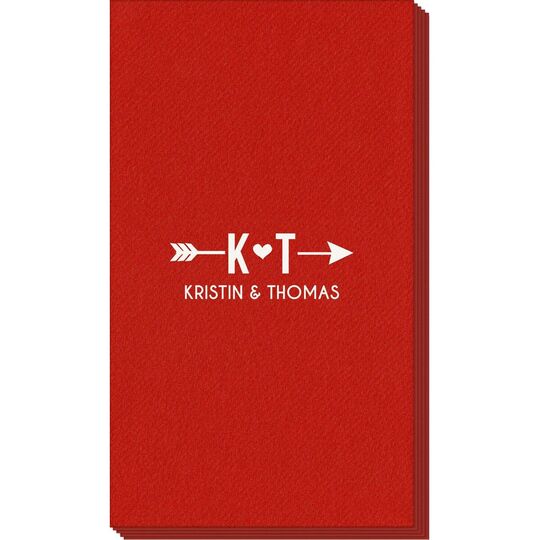 Cupid's Arrow Linen Like Guest Towels