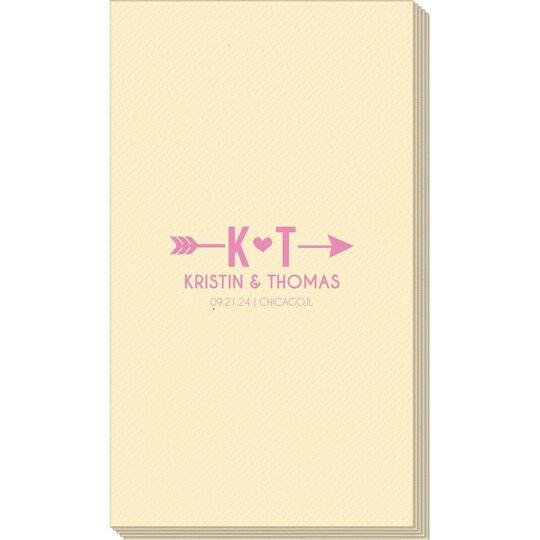 Cupid's Arrow Linen Like Guest Towels