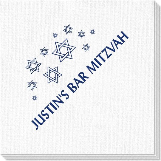 Modern Jewish Star Galaxy Deville Napkins