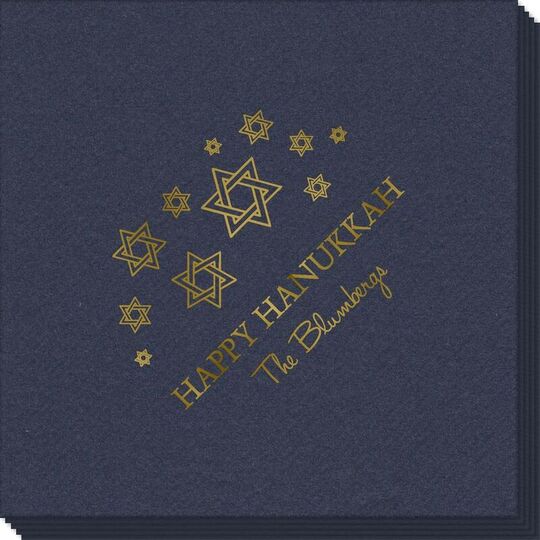 Modern Jewish Star Galaxy Linen Like Napkins