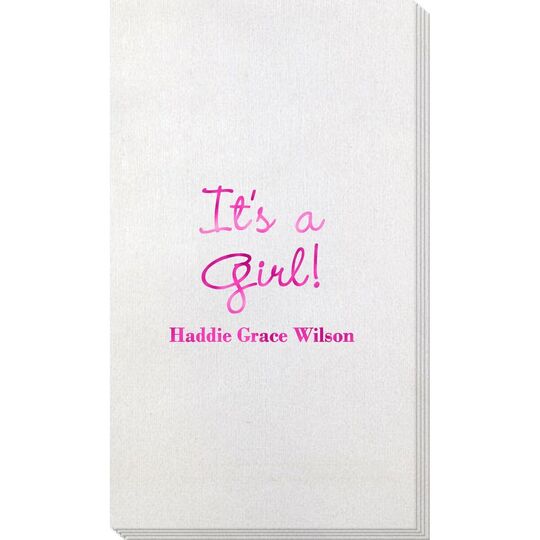 Sweet Baby Girl Bamboo Luxe Guest Towels