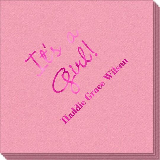 Sweet Baby Girl Linen Like Napkins