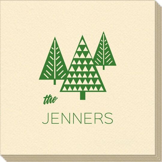 Modern Trees Linen Like Napkins