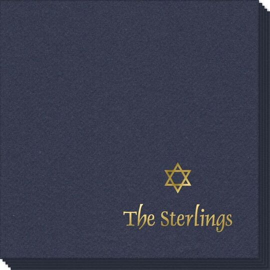 Little Star of David Linen Like Napkins