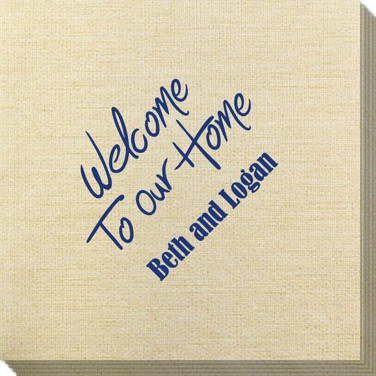 Fun Welcome to our Home Bamboo Luxe Napkins