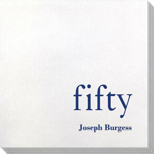 Big Number Fifty Bamboo Luxe Napkins