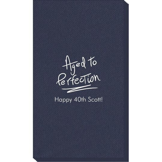 Fun Aged to Perfection Linen Like Guest Towels