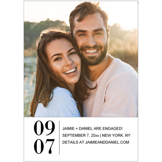 Stacked Date Photo Save the Date Cards