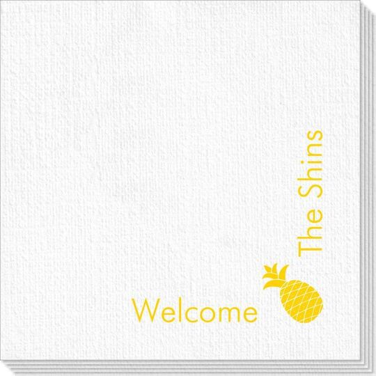 Corner Text with Pineapple Design Deville Napkins