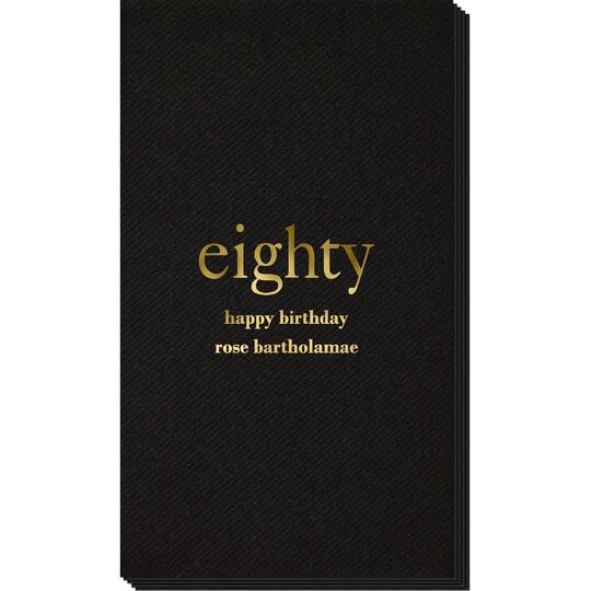 Big Number Eighty Linen Like Guest Towels