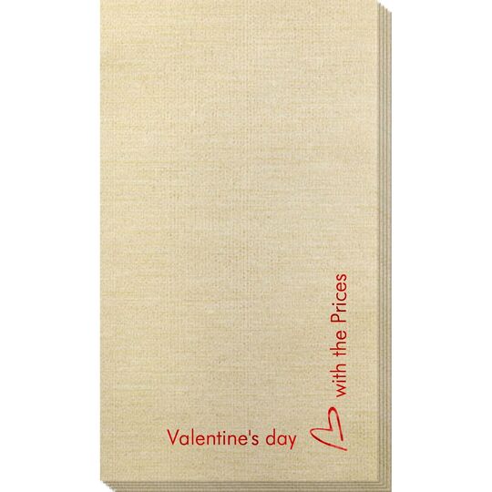 Corner Text with Mon Cherie Heart Design Bamboo Luxe Guest Towels