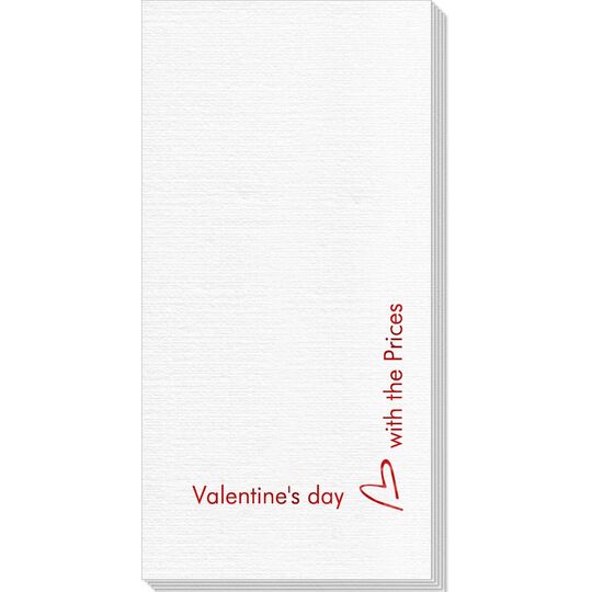 Corner Text with Mon Cherie Heart Design Deville Guest Towels