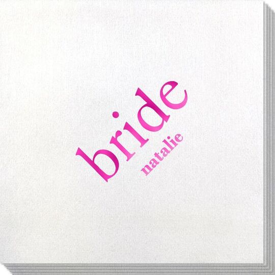 Big Word Bride Bamboo Luxe Napkins