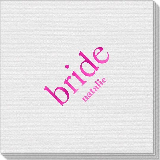 Big Word Bride Linen Like Napkins