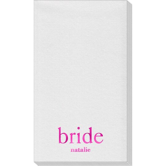 Big Word Bride Linen Like Guest Towels