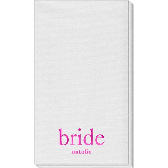 Big Word Bride Linen Like Guest Towels