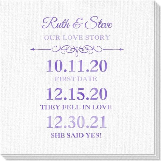 Our Love Story Deville Napkins