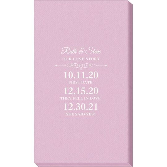 Our Love Story Linen Like Guest Towels