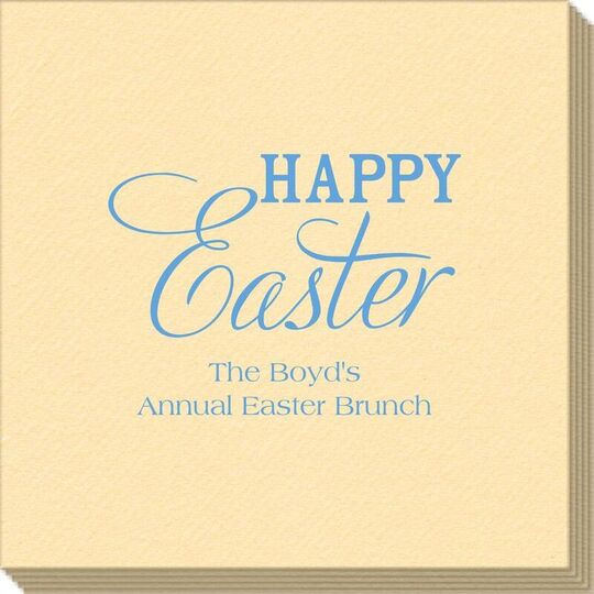 Happy Easter Linen Like Napkins