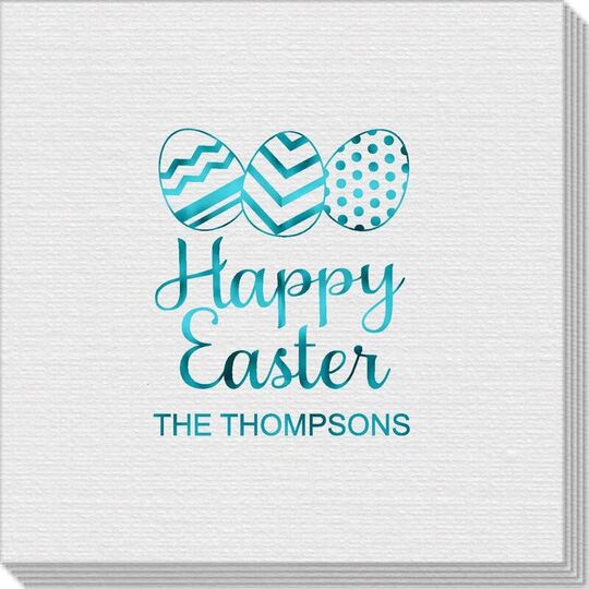 Decorated Easter Eggs Linen Like Napkins