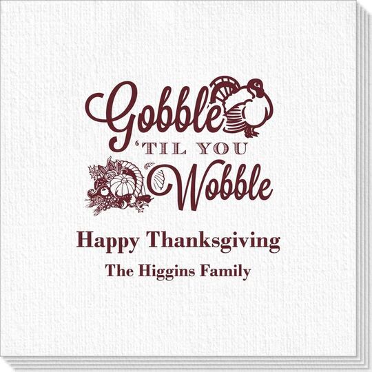 Gobble Til You Wobble Deville Napkins