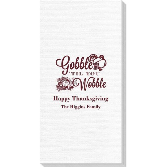 Gobble Til You Wobble Deville Guest Towels