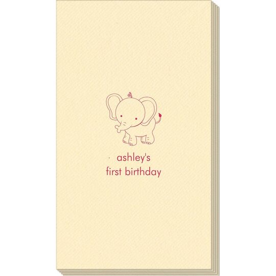 Sweet Elephant Linen Like Guest Towels