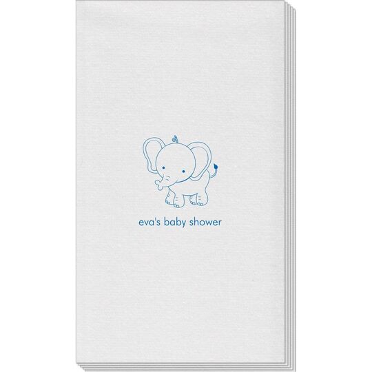 Sweet Elephant Linen Like Guest Towels