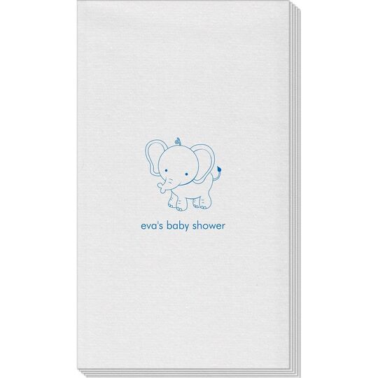 Sweet Elephant Linen Like Guest Towels