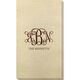 Vine Monogram with Text Bamboo Luxe Guest Towels Image 1 of 3