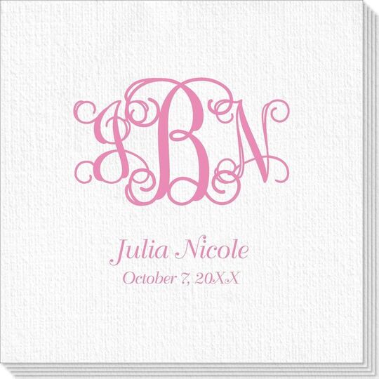 Vine Monogram with Text Deville Napkins