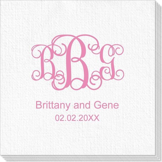 Vine Monogram with Text Deville Napkins