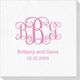 Vine Monogram with Text Deville Napkins Image 2 of 3