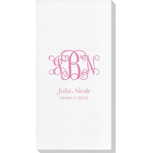 Vine Monogram with Text Deville Guest Towels