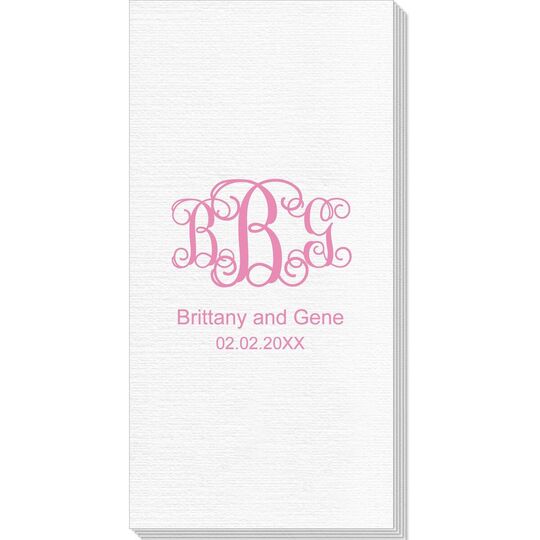 Vine Monogram with Text Deville Guest Towels