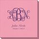 Vine Monogram with Text Linen Like Napkins Image 2 of 3