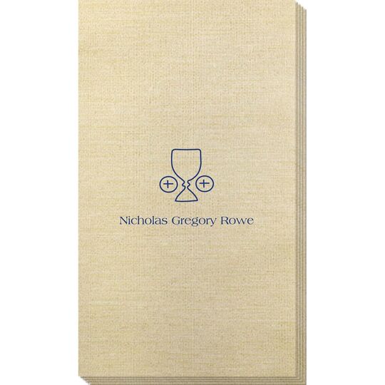 Ceremonial Goblet and Wafer Bamboo Luxe Guest Towels