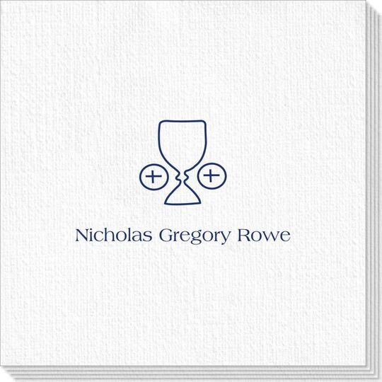 Ceremonial Goblet and Wafer Deville Napkins