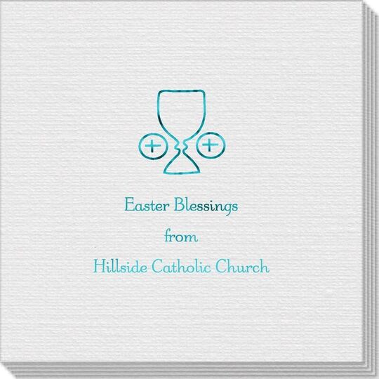 Ceremonial Goblet and Wafer Linen Like Napkins