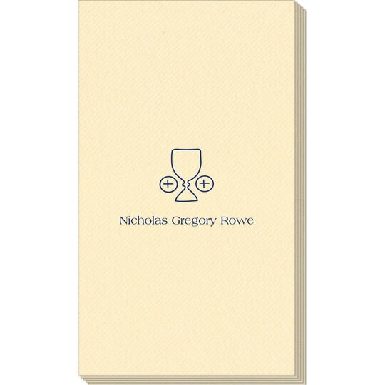 Ceremonial Goblet and Wafer Linen Like Guest Towels