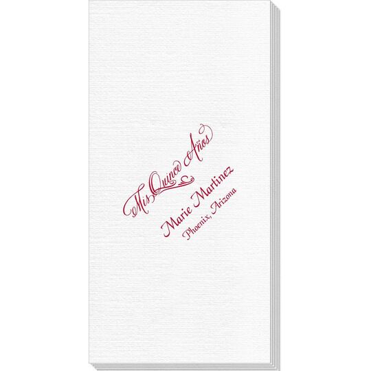 Elegant Mis Quince Años Deville Guest Towels