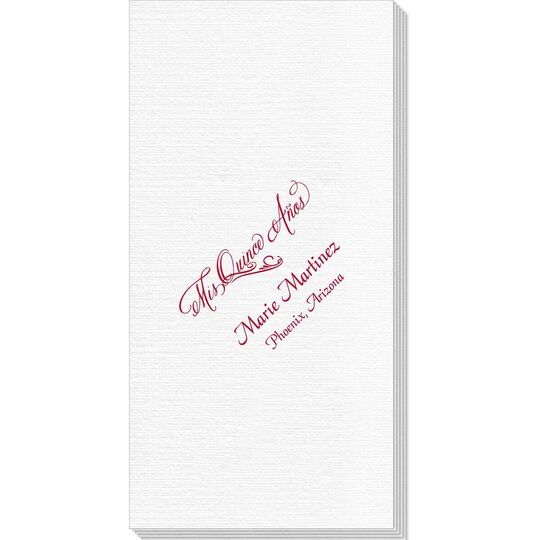 Elegant Mis Quince Años Deville Guest Towels