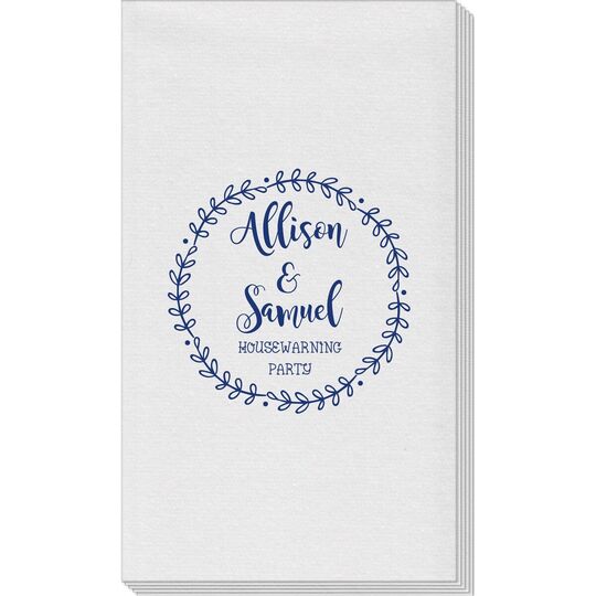 Sweet Wreath Linen Like Guest Towels