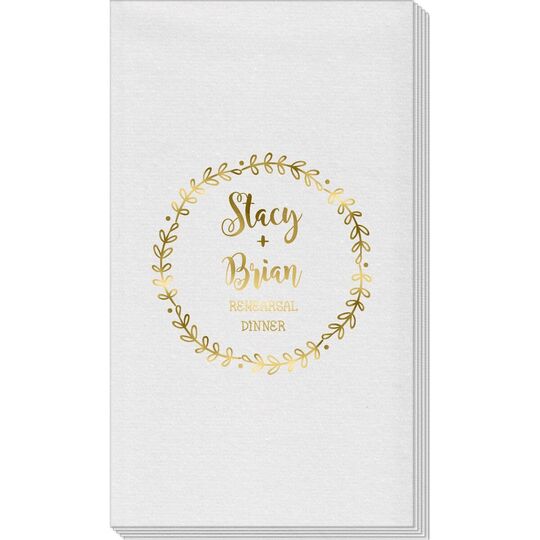 Sweet Wreath Linen Like Guest Towels