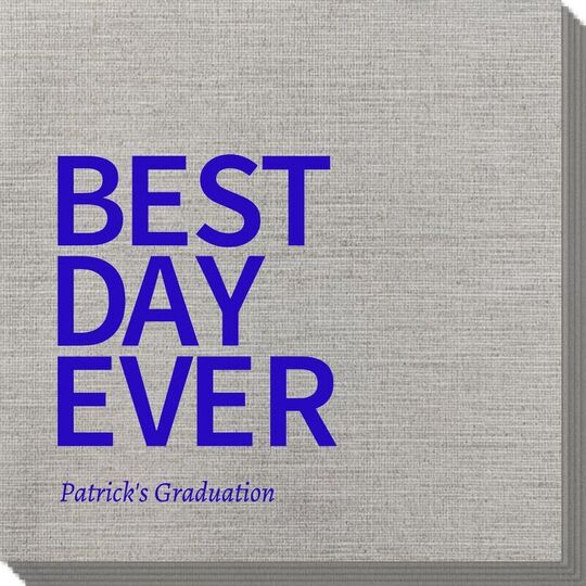 Bold Best Day Ever Bamboo Luxe Napkins