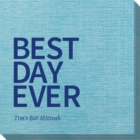 Bold Best Day Ever Bamboo Luxe Napkins