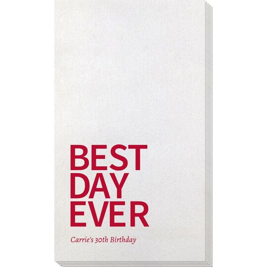 Bold Best Day Ever Bamboo Luxe Guest Towels