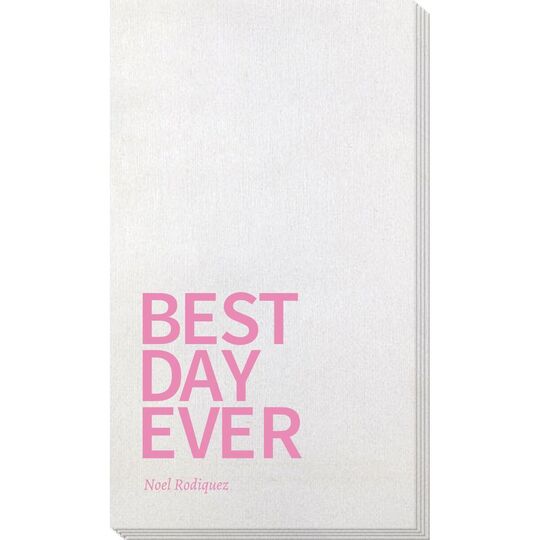 Bold Best Day Ever Bamboo Luxe Guest Towels